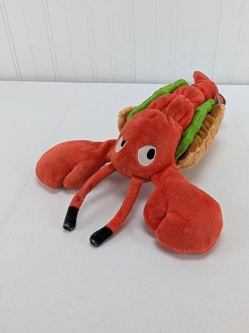 Bark Box Lobster Roll Sandwich Plush Dog Toy Squeaker Crinkle 12